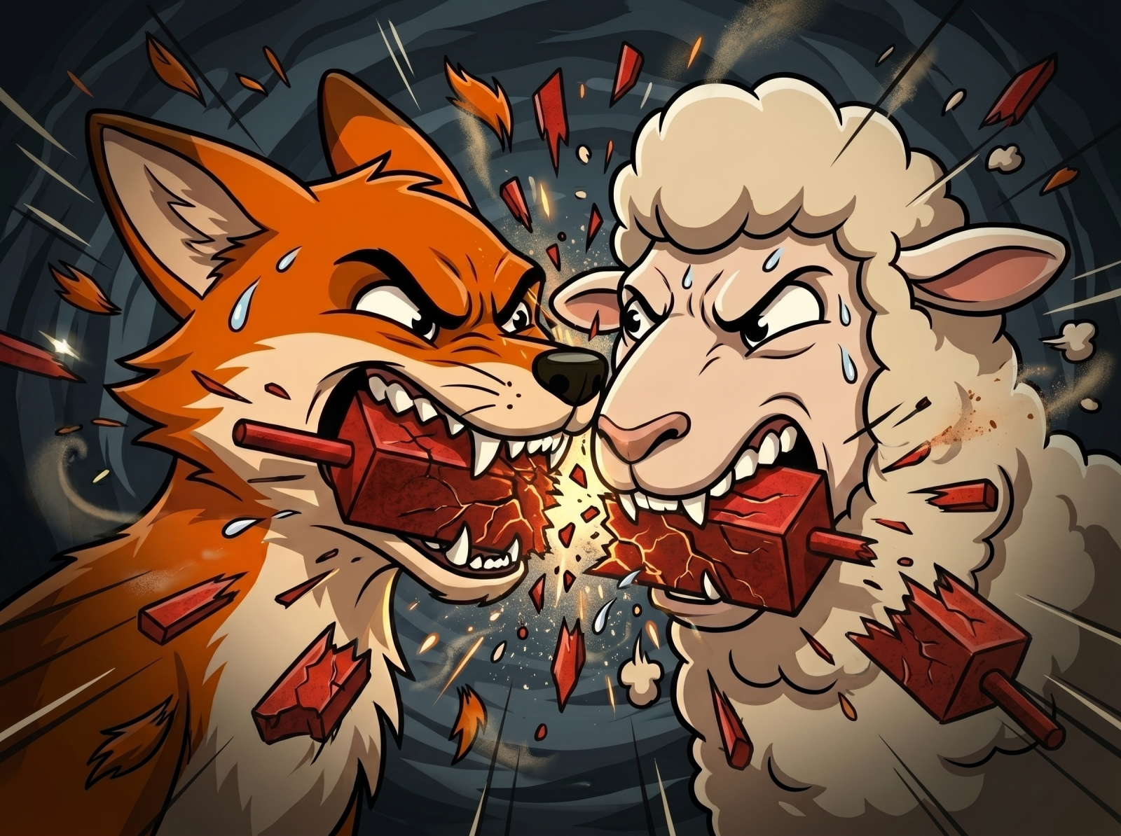 Fox vs Sheep Red Candle Smash